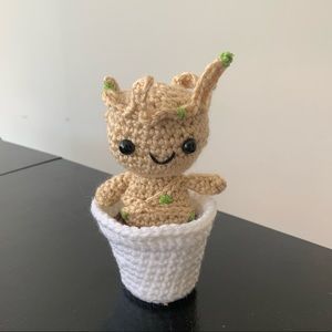 Hand Crocheted Baby Groot from Guardians of the Galaxy
